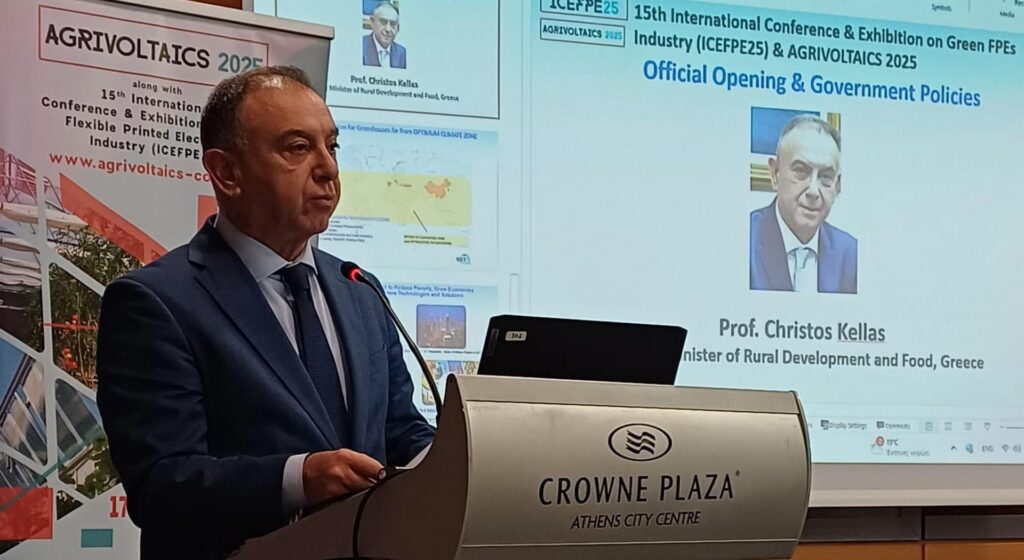 Κέλλας: Πρόκληση της εποχής η καινοτομία και η «πράσινη» γεωργία