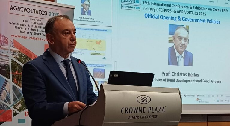 Κέλλας: Πρόκληση της εποχής η καινοτομία και η «πράσινη» γεωργία